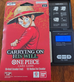 One Piece OP-13 CARRYING ON HIS WILL Sleeved Booster Pack - Heavy - 37.3 🔥 - Image 1