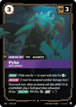Pyke - Returned 145/219 Rare Riftbound Unleashed Card - Image 1