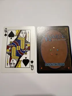 Queen of Spades - MTG Yaquinto Poker Playing Card Magic The Gathering WOTC 1994 - Image 1