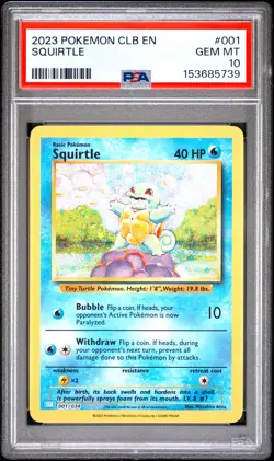 Squirtle 001/034 Pokemon Classic Classic Collection PSA 10 - Image 1