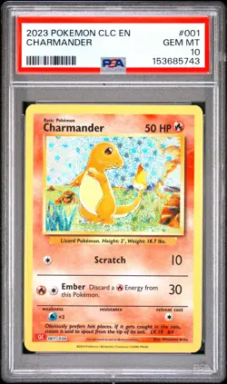 Charmander 001/034 Pokemon Classic Classic Collection PSA 10 - Image 1