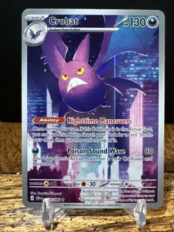 Pokemon Crobat 093/086 Illustration Rare IR Chaos Rising Holo NM Near Mint - Image 3