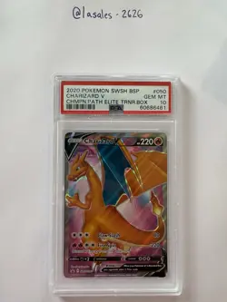 Pokemon TCG Charizard V PSA 10 SWSH050 2020 Holo Promo Sword & Shield - Image 1