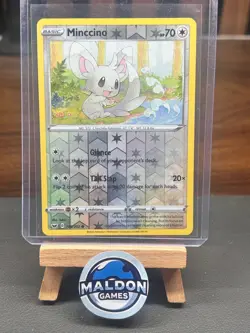 Minccino 145/202 Sword & Shield Common NM 2020 Reverse Holo - Image 1