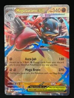 Pokemon TCG | Mega Lucario ex - ME01: Mega Evolution 077/132 | Double Rare - Image 1