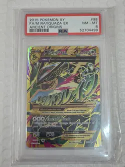 Pokemon M Rayquaza EX #98 XY Ancient Origins 2015 PSA 8 NM-MT Ultra Rare - Image 1