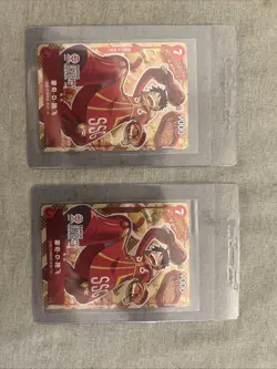 2025 IN STOCK One Piece Chinese Fest 24-25 Luffy P-080 Holo Foil NM TCG Card X2 - Image 1