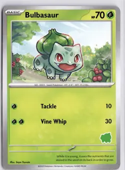 Bulbasaur Pokemon My First Battle 2023 Bulbasaur Stamp Pokemon Trading Card - Image 1