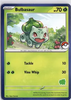 Bulbasaur Pokemon My First Battle 2023 Bulbasaur Stamp Pokemon Trading Card - Image 3