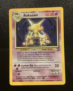 Pokemon Alakazam Holo Rare Base Set 2 1/130 WOTC Vintage 2000 - Image 1