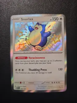 Snorlax 202/091 Holo Rare Paldean Fates Near Mint Condition Pokemon TCG - Image 1