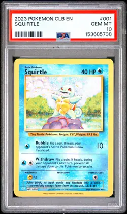 Squirtle 001/034 Pokemon Classic Classic Collection PSa 10 - Image 1