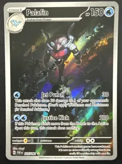 Palafin 225/091 Illustration Rare 2024 English Paldean Fates Near Mint Pokemon - Image 1