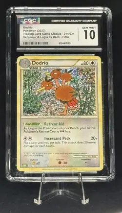 Pokemon TCG 2023 Trading Card Game Classic Dodrio 014/034 Holo EN CGC 10 - Image 1