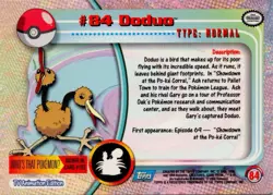 Pokemon Card - Doduo Topps Chrome #84 Series 2 Holo Foil NM Near Mint - Image 2