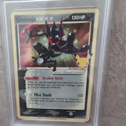 Pokemon Card Greninja Gold Star SWSH144 Celebrations PSA 7 NM With holoSwirl - Image 3