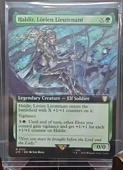 Haldir, Lorien Lieutenant (Extended Art) Commander: Lord Of The Rings MTG NM Reg - Image 3