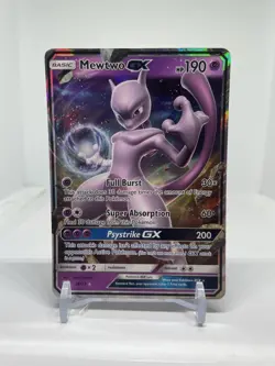 Pokemon - Mewtwo GX 39/73 Ultra Rare Holo - Shining Legends - HP - Image 1