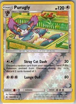 Purugly 160/214 Reverse Holo SM - Unbroken Bonds - Pokemon Card - NM - Image 1