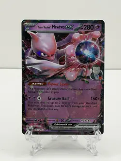 🔥Pokemon TCG-Team Rocket's Mewtwo ex-081/182-Sv10: Destined Rivals-Holo-M/NM!🔥 - Image 1