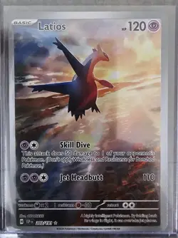 Pokemon TCG Latios 203/191 Sv08 Surging Sparks Illustration Rare Full Art Holo - Image 1