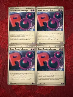 4x Team Rocket's Energy - 182/182 Destined Rivals - Pokemon TCG - Playset - Image 1