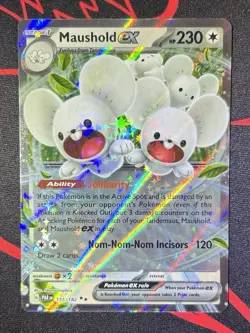 Maushold EX 155/182 Double Rare Pokemon TCG SV Paradox Rift PACK FRESH NM - Image 1