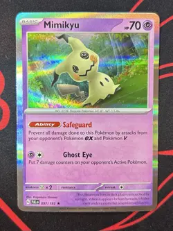 Mimikyu 097/193 Holo Rare Pokemon TCG SV Paldea Evolved Pack Fresh Near Mint - Image 1