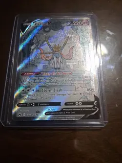 Pokemon TCG Zacian V Crown Zenith: Galarian Gallery NM Card #GG48 Ultra Rare - Image 1