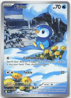 Piplup 098/094 Illustration Rare Phantasmal Flames Pokemon Holo Near Mint - Image 1