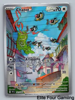 Chatot 181/162 Illustration Rare Temporal Forces Pokemon Near Mint - Image 1
