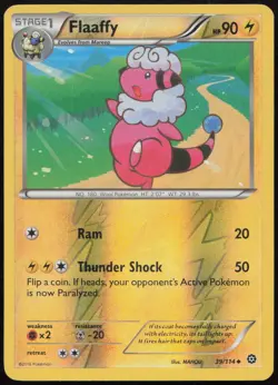 Flaaffy 39/114 LP Steam Siege Uncommon Reverse Holo Pokemon - Image 1
