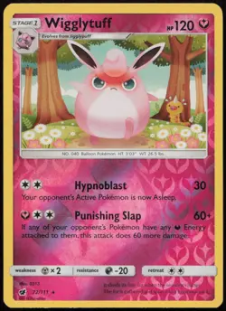 Wigglytuff 72/111 MP Crimson Invasion Rare Reverse Holo Pokemon - Image 1