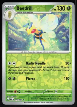 BEEDRILL ( MEW 015/165 ) REVERSE HOLO - Pokemon - 2023 NISIMONO LP - Image 1