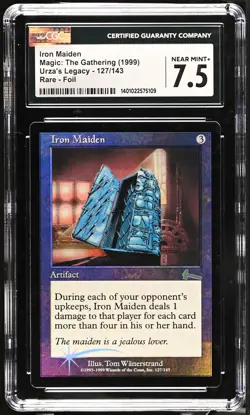 IRON MAIDEN Urza's Legacy Foil Rare CGC 7.5 MTG [Nostalgium] - Image 1