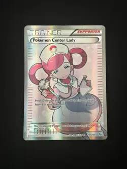 Pokemon Center Lady (105 Full Art) 105/106 Flashfire Holo Pokemon TCG - LP - Image 1
