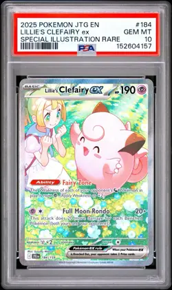 Pokemon 2025 Journey Together Lillie's Clefairy ex #184/159 SIR PSA 10 Gem Mint - Image 1
