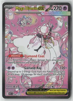 Pokemon Mega Diancie ex #282/217 ME: Ascended Heroes Near Mint or Better - Image 1