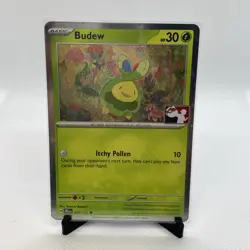 Budew 004/131 Cosmos Holo Play! Prize Pack Series 8 Stamp Pokemon TCG NM - Image 1