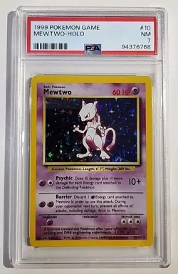 Pokemon TCG 1999 Mewtwo Holo PSA 7 - Image 1