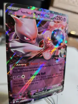 Team Rockets Mewtwo EX 081/182 SV10 DESTINED Rivals Pokemon TCG NM - Image 2