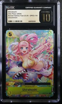 One Piece Shirahoshi OP03-116 CGC 10 Pristine - Image 1