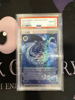 2024 DISNEY LORCANA EN CHALLENGE PROMO TOP PRIZE 2 LET IT GO PSA 10 - Image 1