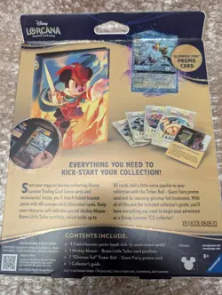 Disney Lorcana Fabled Collection Starter Set 4 Packs Tinkerbell Promo New Sealed - Image 2