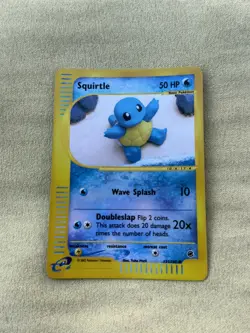 Pokemon Card Squirtle 131/165 Expedition Base Set 2002 e-Reader WOTC - Image 1
