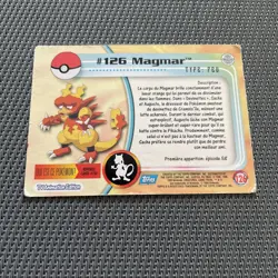 Carte Pokemon Topps #126 Magmar Francaise - Image 2