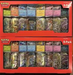 Costco Pokemon Prismatic Evolutions 8 Mini Tins 2 Pack - Image 1
