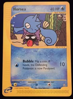 Pokemon TCG: Aquapolis - Horsea (84/147) Common E-Reader Heavily Played - Image 1