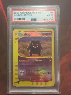 2002 POKEMON EXPEDITION #48 GENGAR-REVERSE FOIL PSA 4 - Image 1