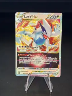 Lugia VSTAR 139/195 Holo VSTAR Rare Silver Tempest Pokemon Near Mint - Image 1